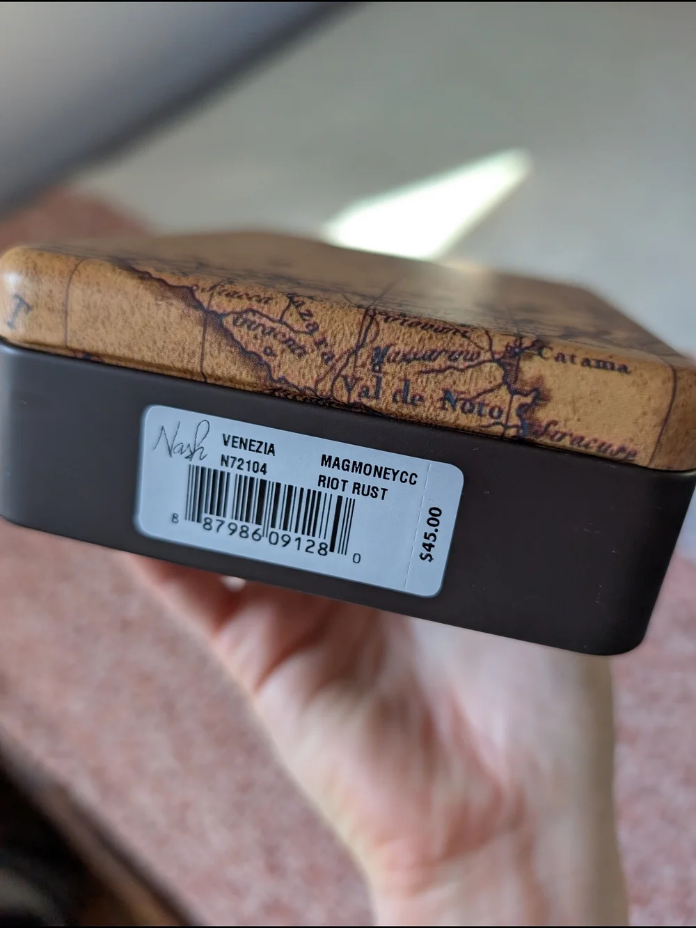 NEW Nash Men's Dark Brown Leather Money Clip/Wallet - $45 Retail